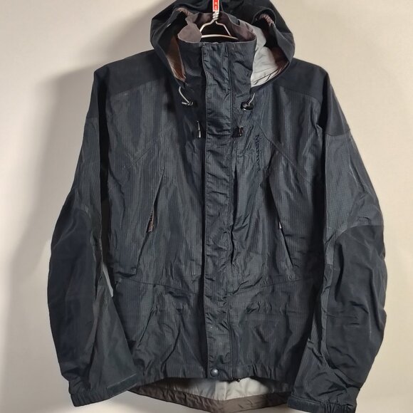Marmot Stretch Armstrong Jacket Mens Navy Ripstop Waterproof Hood Winter Small - Picture 2 of 16